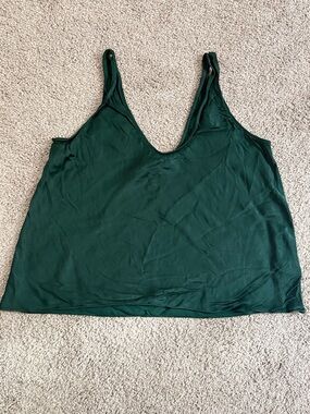 Nordstrom Forest Green V-Neck Camisole